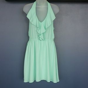 Impeccable Pig Mint green halter dress